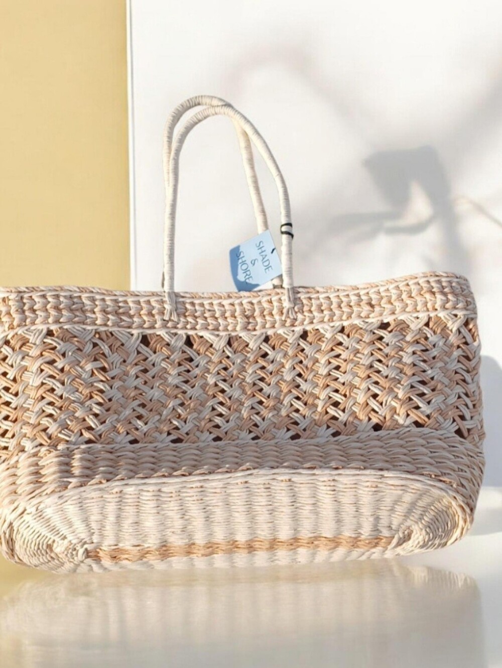 Tote Bag - Straw Tote Hand Woven